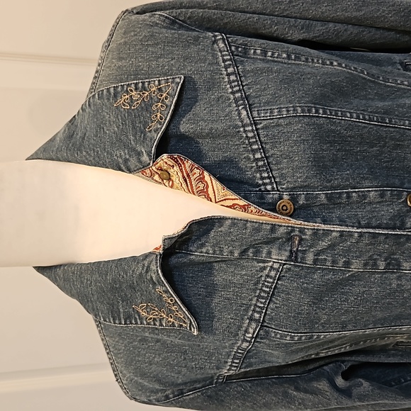 Liz Claiborne Denim Jacket SZ L - Picture 2 of 8